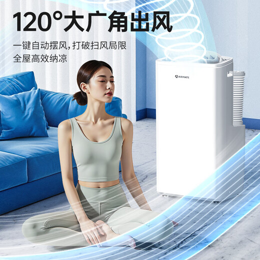 Emmet JD.com jointly established large 2-mile mobile air conditioner single cooling dual-steel household air conditioner all-in-one machine drainage without external unit living room and bedroom movable refrigeration small air conditioner KY-JD40/B
