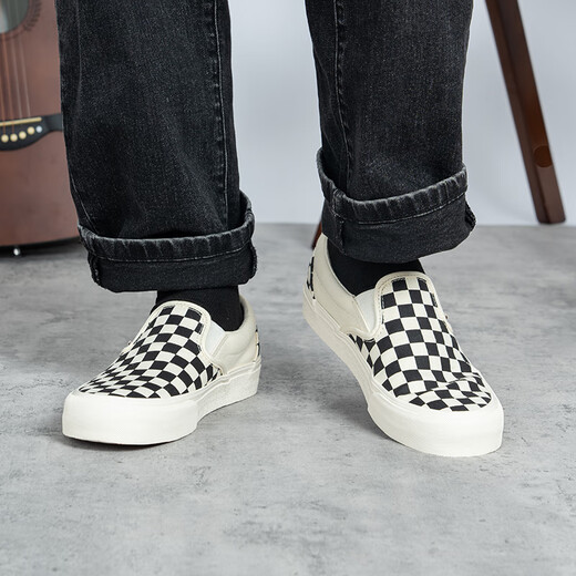 VANS范斯中性鞋Slip-On VR3低帮经典帆布鞋休闲鞋 一脚蹬 棋盘格 40