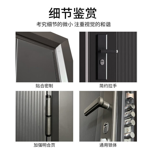 Fujiafu security door entry door steel door rental house door household safety door vent door entrance door single door mother door engineering door free installation 2250*1050 outward opening (package installation) mechanical lock