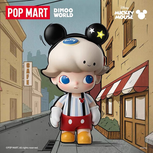 Pop Mart Popmart 400% 1000% Dimoo Joy Series Mickey Mega Collection Figure générale Ornement Gift Dimoo Mickey 1000%