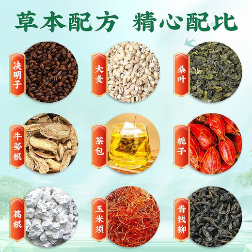 Beijing Tongrentang Qingqianliu Corn Scarf and Mulberry Leaf Tea can be used with Pueraria root blood frosting and fat-pressing medicine uric acid chrysanthemum health tea soaked in water 2 boxes* standard pack
