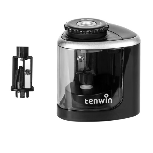 天文;TEN-WINtenwin电动卷笔刀蘑菇头儿童文具半自动削笔机电池 粉色TW8005 -英文 tenwin