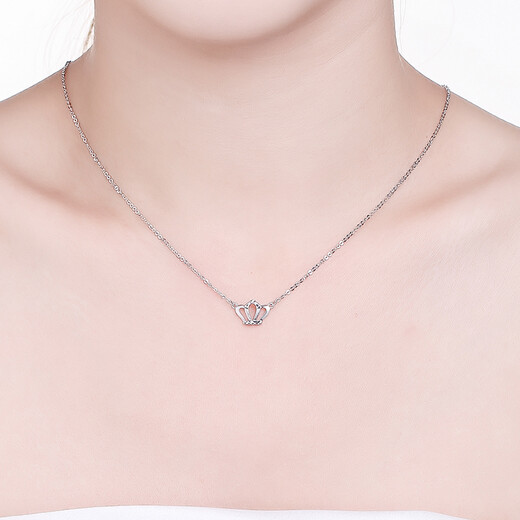 Saturday Fortune (ZLF) PT950 platinum necklace women's car flower crown platinum necklace T 42cm + tail chain 3cm - 3.25g