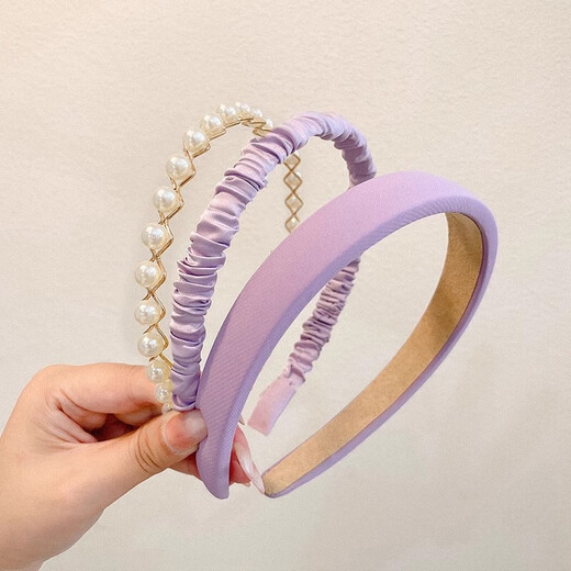 Hair hoop for women 2025 new internet celebrity face wash hairpin high-end headwear headband for women, versatile gift for going out, 3 pieces in pink color