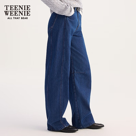 
Teenie Weenie Bear Women's Jeans 2025 Autumn New Simple Comfortable Slack Banana Pants Denim S