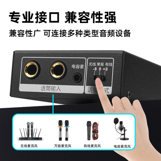 ZUU intelligent one-button fully automatic feedback suppressor anti-howling frequency shifter professional microphone home conference stage KTV conference room equipment FXB2.1 feedback suppressor upgraded version rechargeable version