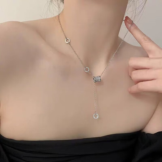 新款小蛮腰流苏项链女锁骨链气质毛衣链小众高级感百搭配饰 小蛮腰项链