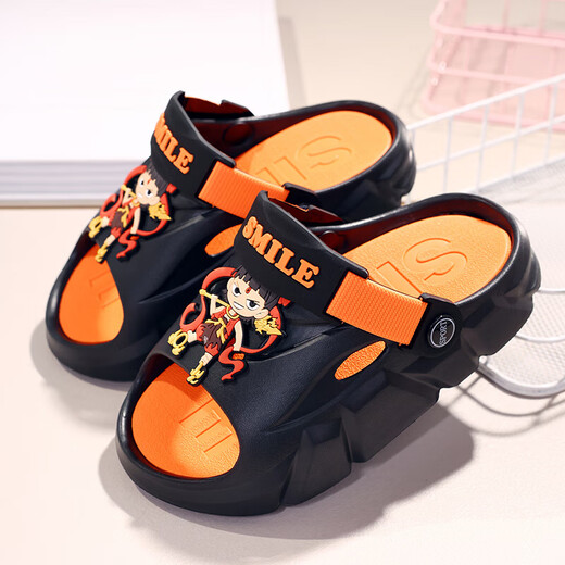 2025 NOUVEAU SALLES Sandales pour enfants à la mode mignonnes de pataugeoires mignonnes en dehors de la plage de plage noir 31