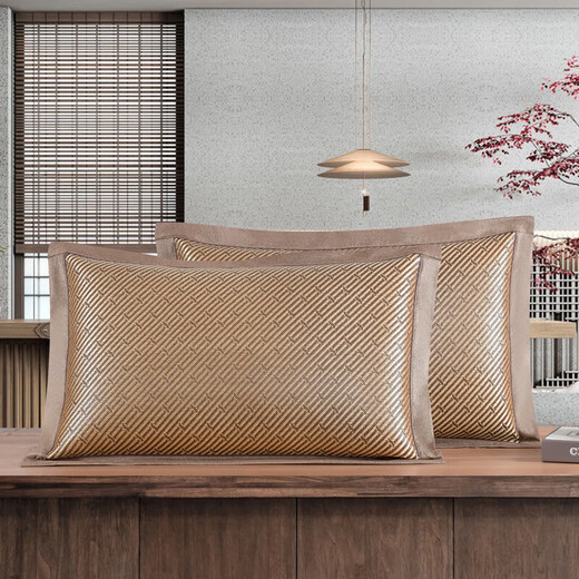 Der gleiche Stil Sommereiseisenkissen für die gesamte Baumwoll-Ära, doppelseitige kühle Mattenkissen-Hülle für den Sommer Cool Piercing Core für Erwachsene, Ice Vine 679-Coffee-Kissen (ein Paar) kann gewaschen werden