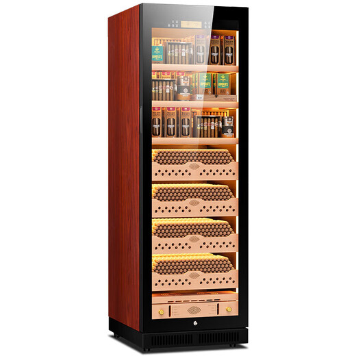 Kelong CL-188C1 cigar cabinet, constant temperature and humidity, water ion purification, smart WiFi control, cedar wood liner shelf, cigar cabinet, compressor, air-cooled, frost-free cigar and wine cabinet, wood grain red cedar wood bare maintenance box, WiFi + purification of ammonia + constant temperature and humidity