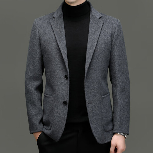 SEVEN 7 Seven brand double-sided woolen coat men's wool woolen coat cashmere suit autumn and winter men's down lining single suit 2366 gray (down lining) M 170/48