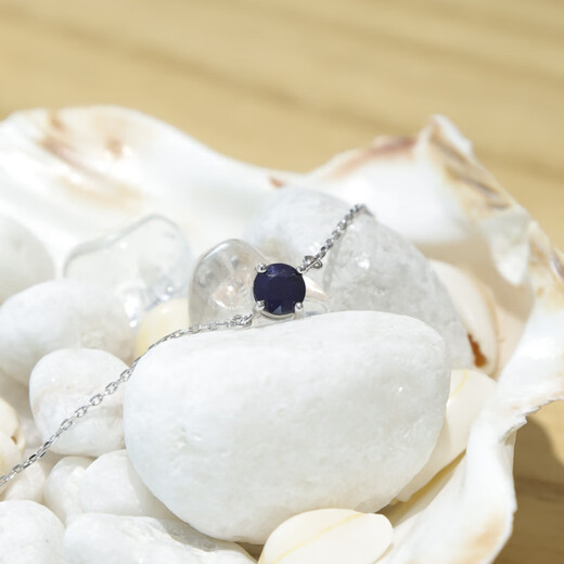 GEM STONE KING 1.1 carat sapphire bracelet for women 925 silver classic single colored gemstone bracelet for girlfriend’s birthday Christmas gift blue sapphire bracelet