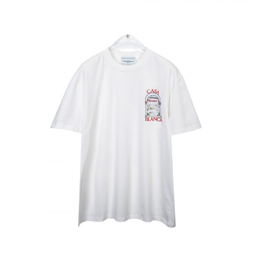 Lee Kids25fw Casablanca Sommer Neue Fantasy-Tür-Print Männer und Frauen lässig lockere kurzärmelige T-Shirt Trend 829 White XL