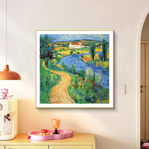 Mao Jiujiang Pastoral Living Room Bedroom Sofa Single Corridor Scenery Natural Decorative Painting Hanging Art Frame Mural