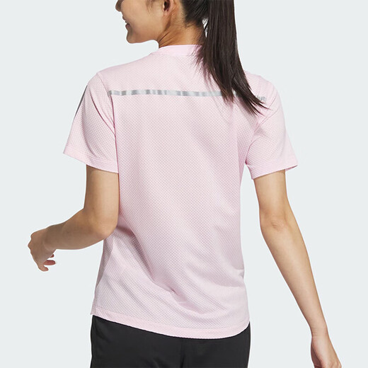 Adidas kurzärmeliges T-Shirt Frauen Sommer Neu atmungsaktives Schnelltrocknen Sportbekleidung Running Training Fitness bequemes Runde Hals Top JF1478 M