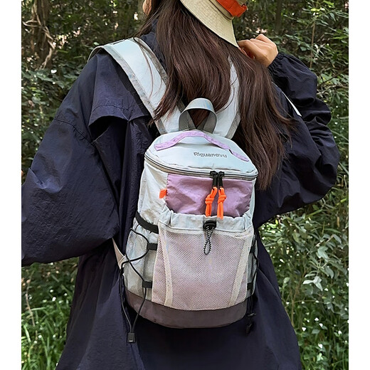 Xingxi Outdoor Mountaineering Bag Women's Lightweight Sports Backpack Men's Mountain Climbing Hiking Backpack Travel Mini Small School Bag Purple