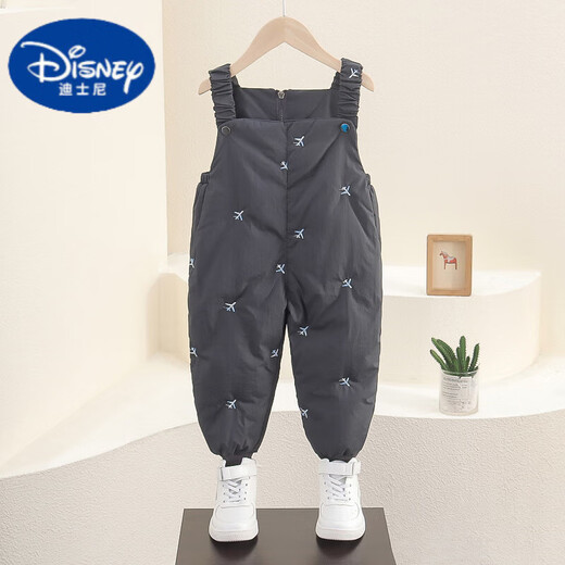 Disney Children's Winter Down Pants 2025 New Baby Style Down Overalls for Boys and Girls Winter Comfortable Warm Pants Black 90 cm