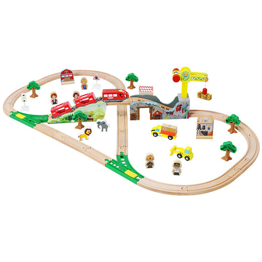 Edwone70p Buchenzug Zugauto Kinderspielzeug kleiner Zug Zugspielzeug Toys Holzspielzeug 80p Bergbau Abenteuer + Farbbox E21A12
