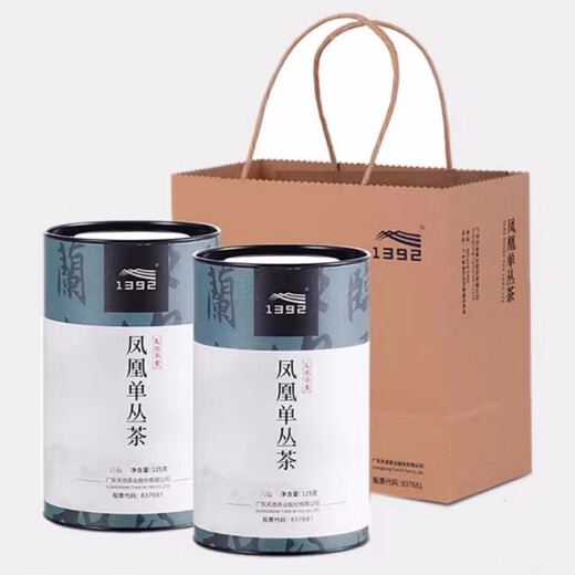天池茶叶1392传承八仙凤凰单丛传承系列潮州芝兰香单枞茶叶罐装125克 125克四罐  配礼袋