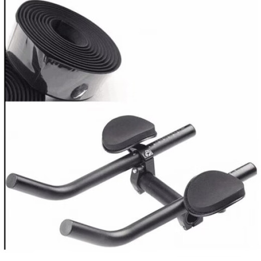 Xide Sheng split aluminum alloy bicycle rest handlebar TT thickened sponge vice handlebar road racing rest handlebar new shape round handlebar installation handlebar belt