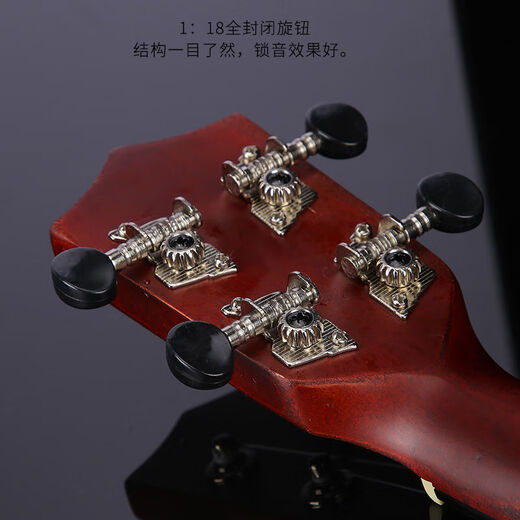 润扬单板尤克里里21寸23寸小吉他初学者入门学生儿童乐器ukulele 润扬21寸黑色-全套配件