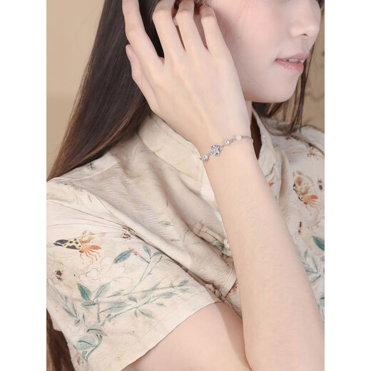 Swarovski Jasmine Silver Bracelet Girls Light Luxury Niche Exquisite High Value 2025 New Bracelet Starry Double Layer Bracelet Exquisite Gift Box