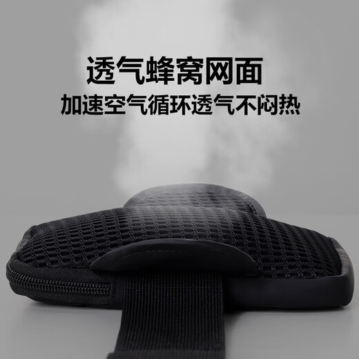 Shantou Lincun running mobile phone arm bag men's and women's fitness equipment marathon sports arm bag mobile phone bag cover wrist cover support black