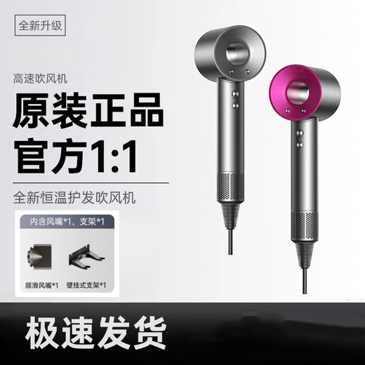 Hilda high-speed hair dryer for home barber shop hollow leafless negative ion hair dryer top with silent negative ion high power rose red air nozzle + rack