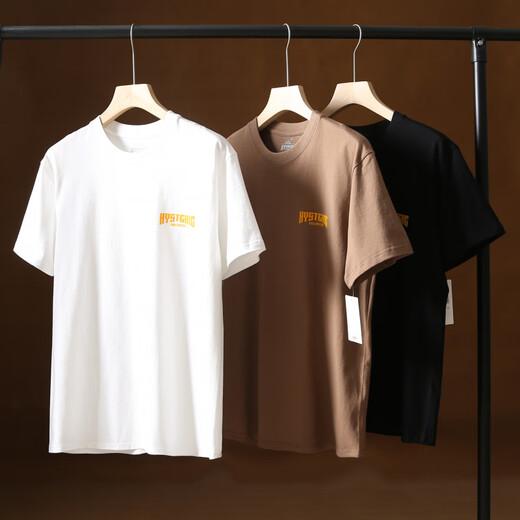[Empfohlen von der zentralen Mutter] 100 Baumwolle 240g Farbe Einfacher runder Hals kurzärmeliges T-Shirt für Männer in Sommer-Mode und lässige C4BHB-XP5012 Black M 110Jin [Jin ist gleich 0,5 kg] -130jin [Jin gleich 0,5 kg]
