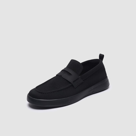 Biyinlefen Antibacterial and Deodorant Spring and Autumn Men's Shoes Commuting Style Business Mesh Lightweight Slip-On Casual Beanie Shoes