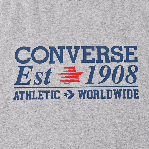
Converse classic round neck T-shirt 2024 new summer couple casual sports short sleeves 10027229-A02 MCH687-GHG L /175