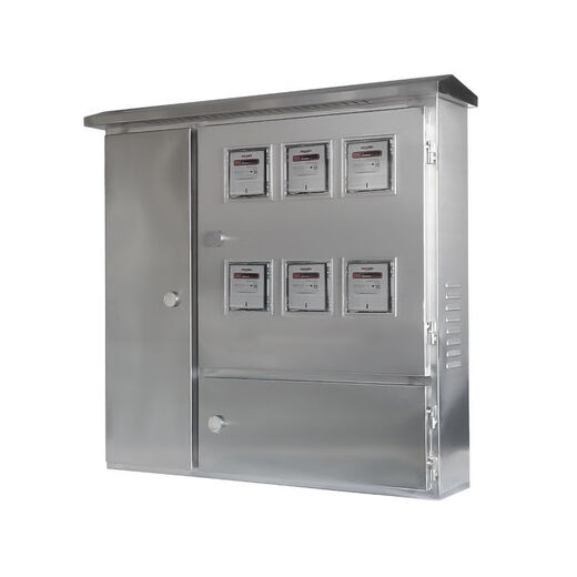 Open switch main meter box complete set 304 stainless steel single three-phase light and dark assembly electric box plug-in card rental house multi-family meter box customization 4-position light/concealed (iron) meter box