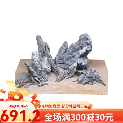 OIMG青龙石造景全套餐骨架成品鱼缸天然大块假山原石草缸石头水草布景 0.9-1m缸青龙石套餐-15664 贴编