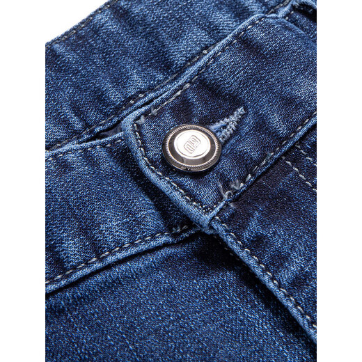 Sept Wolf (SW1960) Spring and Summer Cotton Cotton Jeans Business d'âge moyen pour hommes droits de grande taille décontractée papa lâche Pantalon long 3891 LAN DEEP SumM fine 30 [2 pieds 3]