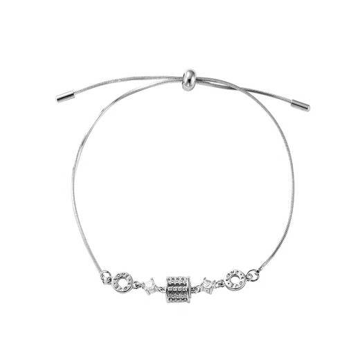 Companion Fu Xiaoman Waist Adjustable Bracelet Girls Light Luxury Niche Exquisite Titanium Steel Bracelet High-Looking Student Party Bracelet Hand Accessory Xiaoman Waist Bracelet Adjustable Pull-out Type, Chain Length