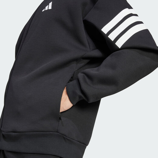 adidas易用系休闲夹克外套男装新款阿迪达斯官方轻运动 黑色     XL