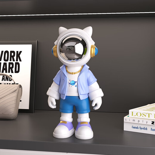 Chuxiang kreativer Astronaut Desktop Ornamente Office Desk Phrase Wohnzimmer Eingang Weinschrank Kinderzimmer Bücherregal Home Dekoration Astronaut Desktop Orange Orange [High 15 cm]