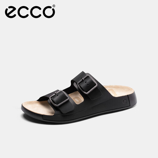 爱步（ECCO）凉鞋男 25年夏季新款透气休闲勃肯凉拖鞋 科摩500984 黑色41