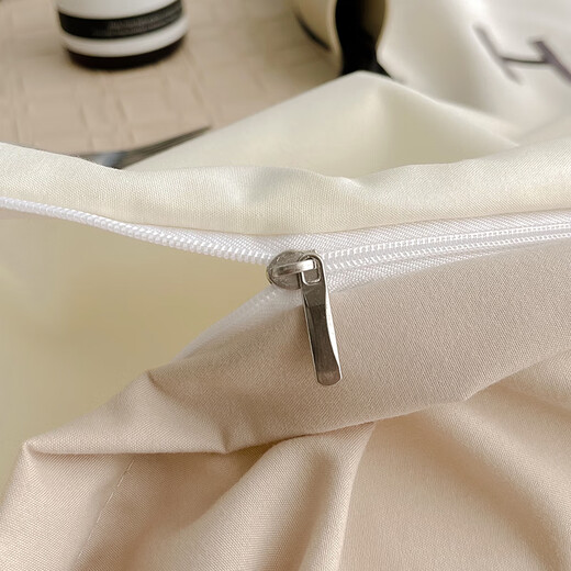 Antarctic quilt core + four-piece set + pillow core Double household summer quilt set Bedding full set eight-piece set Hand holder - Milkshake white + milk-coffee color [full set] 1.8m bed seven-piece set [2.0m quilt core 6Jin [Jin equals 0.5 kg]]