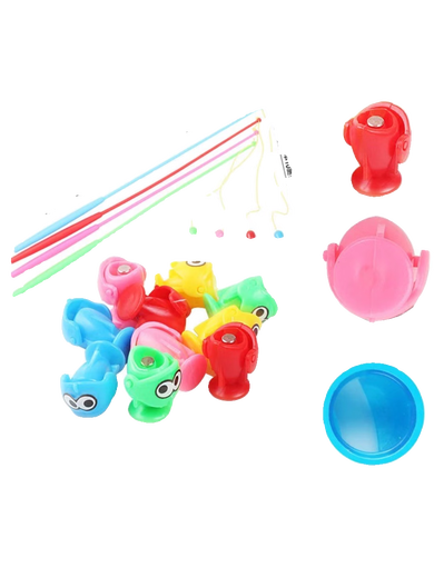 Happy Yun Children's Toy Fishing Rod Magnetic Fish Accessories Set Baby Puzzle Electric Rotary Kids Fishing Toys Children 4 Magnet Fishing Rods