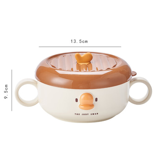 Yonghuan lindo acero inoxidable fideos instantáneos estudiante de dormitorio de tazón con tapa de tapa