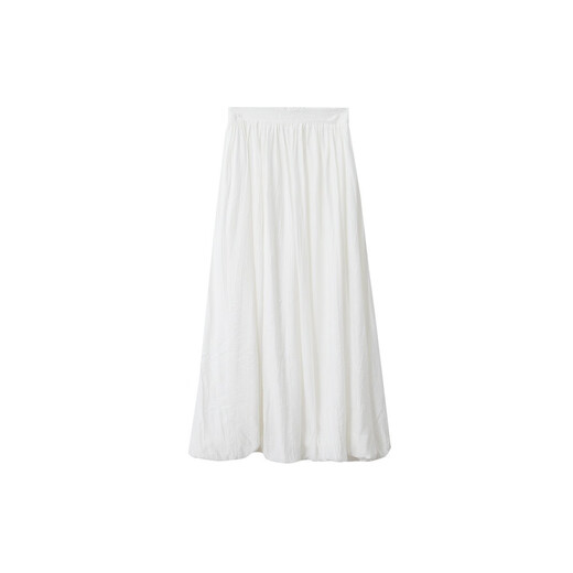 FHHUABD [Oufan] Hepburn style fashionable balloon skirt summer new solid color versatile high waist fluffy skirt for women 9856 khaki color equal size