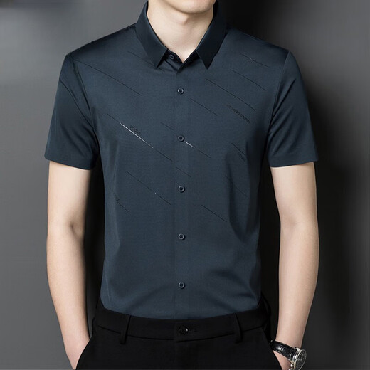 Camisa de manga corta Hengyuanxiang Men e hija Dress de novia papá Usa un banquete de boda de mediana edad Banquete de seda de verano de verano 6623 Rojo M 16590-120Jin [Jin equivale a 0.5 kg]