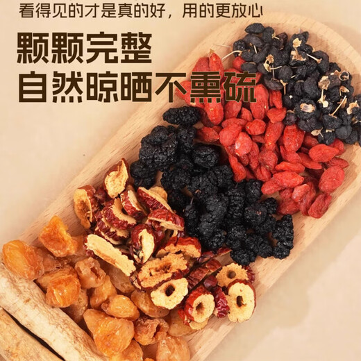 邮政农品人参枸杞桑葚桂圆茶红黑枸杞养生补六宝茶气美容120g*4盒