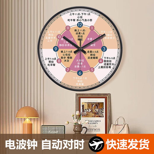 SHIGANU MÉDECINE CHINISANT ZIWU LIUZHU MOXIBUSTION ET TABLE DE PLANCHE Thérapie pharmaceutique Mur Horloge Centre de santé Centre de santé Douze heures HEUR