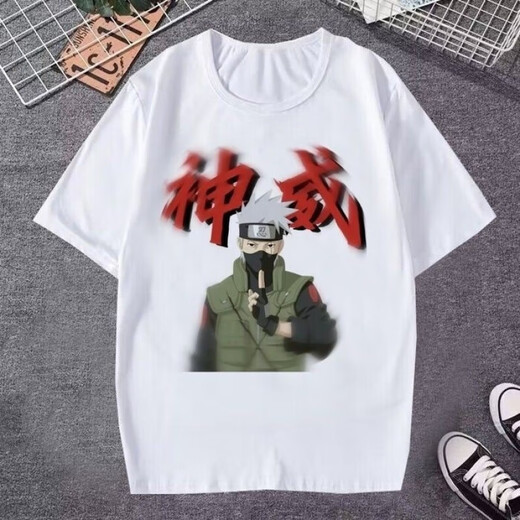Naruto T-Shirt Amatras Naruto Sasuke Emoticon Pack lustiger Teenager halbärmeliger Sommer [Weiß kurzärmelig] Naruto 4 Einzelgröße Kinderkleidung 160 Empfohlene Höhe 148-15885