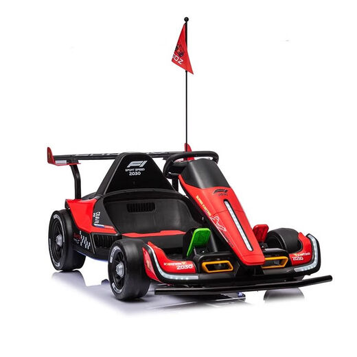 Captain America's large retractable high-speed children's electric drift kart can sit in an adult F1 high-performance racing remote control car, yellow + length adjustment + remote control + 24V/14A electricity, two-person dual-drive drift kart
