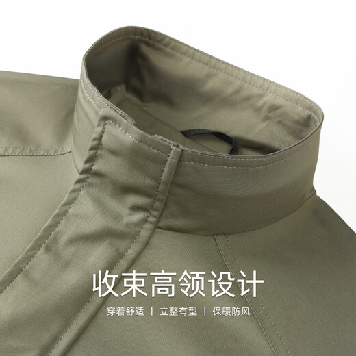 Mark Huafei American Retro Stand Collar Jacket Men's 2025 Autumn New Simple Commuting Casual Windproof Jacket Trendy 1017 Khaki Green 701 L 175