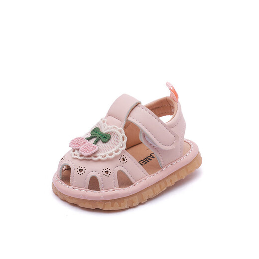 Baby Sandalen Mädchen nicht rutschernde atmungsaktive Prinzessinschuhe weicher Sourentasche-Zoe-Anruf Schuhe für Babys und Kleinkinder Sommer Neue Kleinkindschuhe Rosa Größe 18 Größe 12,5 cm Innenlänge / Empfohlene Fußlänge 12 cm