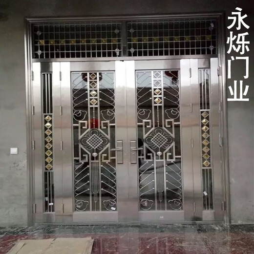 JPHZNB304不锈钢门单门不锈钢防盗门家用进户子母门R别墅乡 款式9922
